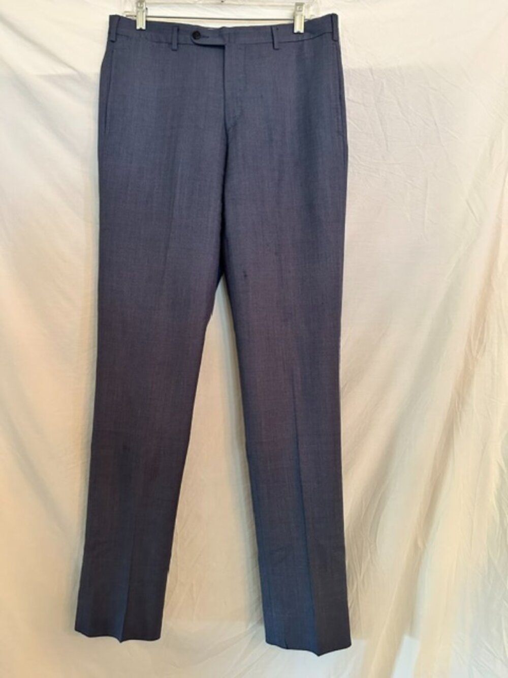 Sid Mashburn Kincaid Blue Gray Wool Dress Pants Made Italy Men's 32